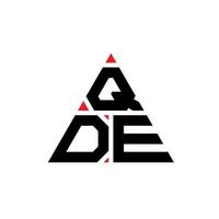 design del logo della lettera triangolare qde con forma triangolare. qde triangolo logo design monogramma. modello di logo vettoriale triangolo qde con colore rosso. logo triangolare qde logo semplice, elegante e lussuoso.