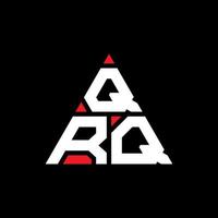 design del logo della lettera del triangolo qrq con forma triangolare. qrq triangolo logo design monogramma. modello di logo vettoriale triangolo qrq con colore rosso. logo triangolare qrq logo semplice, elegante e lussuoso.
