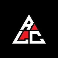 design del logo della lettera del triangolo rlc con forma triangolare. monogramma di design del logo del triangolo rlc. modello di logo vettoriale triangolo rlc con colore rosso. logo triangolare rlc logo semplice, elegante e lussuoso.