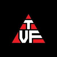 design del logo della lettera triangolare tvf con forma triangolare. monogramma tvf triangolo logo design. modello di logo vettoriale triangolo tvf con colore rosso. logo triangolare tvf logo semplice, elegante e lussuoso.