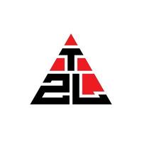 logo lettera triangolare tzl con forma triangolare. tzl triangolo logo design monogramma. modello di logo vettoriale triangolo tzl con colore rosso. logo triangolare tzl logo semplice, elegante e lussuoso.