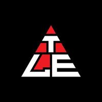 design del logo della lettera triangolare tle con forma triangolare. monogramma di design del logo del triangolo tle. modello di logo vettoriale triangolo tle con colore rosso. tle logo triangolare logo semplice, elegante e lussuoso.