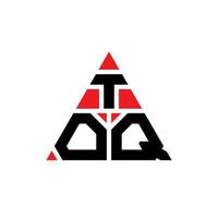 design del logo della lettera del triangolo toq con forma triangolare. monogramma del design del logo del triangolo toq. modello di logo vettoriale triangolo toq con colore rosso. logo triangolare toq logo semplice, elegante e lussuoso.