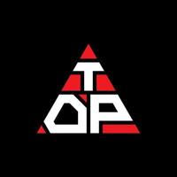 design del logo della lettera del triangolo superiore con forma triangolare. monogramma di design del logo del triangolo superiore. modello di logo vettoriale triangolo superiore con colore rosso. logo triangolare superiore logo semplice, elegante e lussuoso.