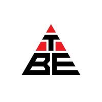 design del logo della lettera triangolare tbe con forma triangolare. tbe triangolo logo design monogramma. modello di logo vettoriale triangolo tbe con colore rosso. tbe logo triangolare logo semplice, elegante e lussuoso.