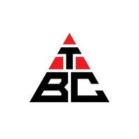 design del logo della lettera triangolare tbc con forma triangolare. monogramma di design del logo del triangolo della TBC. modello di logo vettoriale triangolo tbc con colore rosso. tbc logo triangolare logo semplice, elegante e lussuoso.