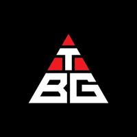 design del logo della lettera triangolare tbg con forma triangolare. tbg triangolo logo design monogramma. modello di logo vettoriale triangolo tbg con colore rosso. tbg logo triangolare logo semplice, elegante e lussuoso.