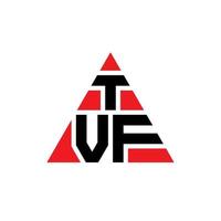 design del logo della lettera triangolare tvf con forma triangolare. monogramma tvf triangolo logo design. modello di logo vettoriale triangolo tvf con colore rosso. logo triangolare tvf logo semplice, elegante e lussuoso.