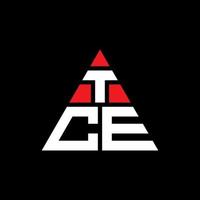 design del logo della lettera triangolare tce con forma triangolare. tce triangolo logo design monogramma. modello di logo vettoriale triangolo tce con colore rosso. logo triangolare tce logo semplice, elegante e lussuoso.