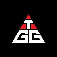 design del logo della lettera del triangolo tgg con forma triangolare. tgg triangolo logo design monogramma. modello di logo vettoriale triangolo tgg con colore rosso. logo triangolare tgg logo semplice, elegante e lussuoso.
