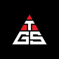 design del logo della lettera triangolare tgs con forma triangolare. tgs triangolo logo design monogramma. modello di logo vettoriale triangolo tgs con colore rosso. logo triangolare tgs logo semplice, elegante e lussuoso.