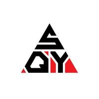 design del logo della lettera triangolo sqy con forma triangolare. monogramma di design del logo del triangolo sqy. modello di logo vettoriale triangolo sqy con colore rosso. logo triangolare sqy logo semplice, elegante e lussuoso.