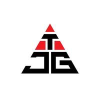 tjg triangolo lettera logo design con forma triangolare. tjg triangolo logo design monogramma. modello di logo vettoriale triangolo tjg con colore rosso. logo triangolare tjg logo semplice, elegante e lussuoso.