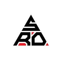 sro triangolo logo lettera design con forma triangolare. sro triangolo logo design monogramma. modello di logo vettoriale triangolo sro con colore rosso. sro logo triangolare logo semplice, elegante e lussuoso.