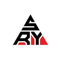 design del logo della lettera triangolo sry con forma triangolare. monogramma di design del logo triangolo sry. modello di logo vettoriale triangolo sry con colore rosso. logo triangolare sry logo semplice, elegante e lussuoso.