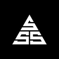 design del logo della lettera del triangolo sss con forma triangolare. monogramma di design del logo del triangolo SS. modello di logo vettoriale triangolo SS con colore rosso. logo triangolare sss logo semplice, elegante e lussuoso.