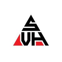 design del logo della lettera del triangolo svh con forma triangolare. monogramma di design del logo del triangolo svh. modello di logo vettoriale triangolo svh con colore rosso. logo triangolare svh logo semplice, elegante e lussuoso.