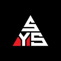 logo della lettera del triangolo sys con forma triangolare. monogramma di design del logo del triangolo sys. modello di logo vettoriale triangolo sys con colore rosso. sys logo triangolare logo semplice, elegante e lussuoso.