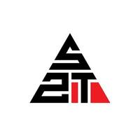 szt triangolo lettera logo design con forma triangolare. monogramma di design del logo del triangolo szt. modello di logo vettoriale triangolo szt con colore rosso. szt logo triangolare logo semplice, elegante e lussuoso.