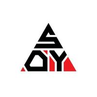 design del logo della lettera del triangolo di soia con forma triangolare. monogramma di design del logo del triangolo di soia. modello di logo vettoriale triangolo di soia con colore rosso. logo triangolare di soia logo semplice, elegante e lussuoso.