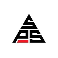 design del logo della lettera del triangolo sps con forma triangolare. monogramma di design del logo del triangolo sps. modello di logo vettoriale triangolo sps con colore rosso. sps logo triangolare logo semplice, elegante e lussuoso.
