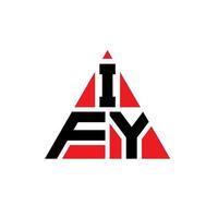 design del logo della lettera triangolare ify con forma triangolare. ify triangolo logo design monogramma. ify modello di logo vettoriale triangolo con colore rosso. ify logo triangolare logo semplice, elegante e lussuoso.