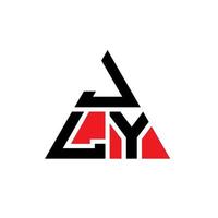 design del logo della lettera triangolo jly con forma triangolare. monogramma di design del logo del triangolo jly. modello di logo vettoriale triangolo jly con colore rosso. logo triangolare jly logo semplice, elegante e lussuoso.