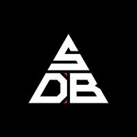 design del logo della lettera del triangolo sdb con forma triangolare. monogramma di design del logo del triangolo sdb. modello di logo vettoriale triangolo sdb con colore rosso. logo triangolare sdb logo semplice, elegante e lussuoso.