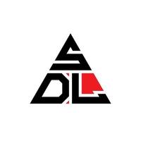 design del logo della lettera del triangolo sdl con forma triangolare. monogramma di design del logo del triangolo sdl. modello di logo vettoriale triangolo sdl con colore rosso. logo triangolare sdl logo semplice, elegante e lussuoso.