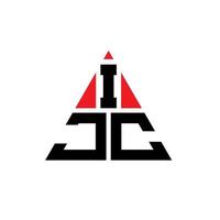 ijc triangolo lettera logo design con forma triangolare. monogramma di design del logo del triangolo ijc. modello di logo vettoriale triangolo ijc con colore rosso. logo triangolare ijc logo semplice, elegante e lussuoso.