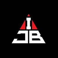 design del logo della lettera del triangolo ijb con forma triangolare. monogramma di design del logo del triangolo ijb. modello di logo vettoriale triangolo ijb con colore rosso. logo triangolare ijb logo semplice, elegante e lussuoso.