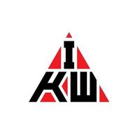 design del logo della lettera del triangolo ikw con forma triangolare. monogramma di design del logo del triangolo ikw. modello di logo vettoriale triangolo ikw con colore rosso. logo triangolare ikw logo semplice, elegante e lussuoso.