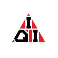 design del logo della lettera del triangolo iqi con forma triangolare. iqi triangolo logo design monogramma. modello di logo vettoriale triangolo iqi con colore rosso. logo triangolare iqi logo semplice, elegante e lussuoso.