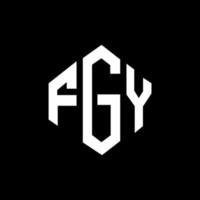 design del logo della lettera fgy con forma poligonale. poligono fgy e design del logo a forma di cubo. fgy esagono vettore logo modello colori bianco e nero. monogramma fgy, logo aziendale e immobiliare.