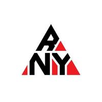 design del logo della lettera triangolare rny con forma triangolare. monogramma di design del logo del triangolo rny. modello di logo vettoriale triangolo rny con colore rosso. logo triangolare rny logo semplice, elegante e lussuoso.
