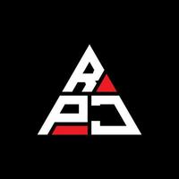 design del logo della lettera del triangolo rpj con forma triangolare. monogramma di design del logo del triangolo rpj. modello di logo vettoriale triangolo rpj con colore rosso. logo triangolare rpj logo semplice, elegante e lussuoso.
