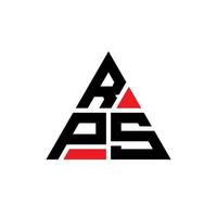 design del logo della lettera del triangolo rps con forma triangolare. monogramma di design del logo del triangolo rps. modello di logo vettoriale triangolo rps con colore rosso. logo triangolare rps logo semplice, elegante e lussuoso.