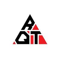 design del logo della lettera del triangolo rqt con forma triangolare. monogramma di design del logo del triangolo rqt. modello di logo vettoriale triangolo rqt con colore rosso. logo triangolare rqt logo semplice, elegante e lussuoso.