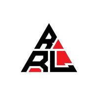 logo lettera triangolo rrl con forma triangolare. monogramma di design del logo del triangolo rrl. modello di logo vettoriale triangolo rrl con colore rosso. logo triangolare rrl logo semplice, elegante e lussuoso.