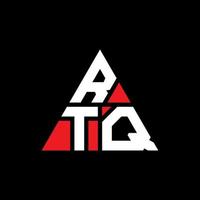 design del logo della lettera del triangolo rtq con forma triangolare. monogramma di design del logo del triangolo rtq. modello di logo vettoriale triangolo rtq con colore rosso. logo triangolare rtq logo semplice, elegante e lussuoso.