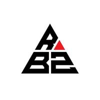 design del logo della lettera del triangolo rbz con forma triangolare. monogramma di design con logo triangolo rbz. modello di logo vettoriale triangolo rbz con colore rosso. logo triangolare rbz logo semplice, elegante e lussuoso.