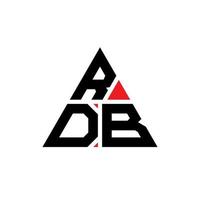 rdb triangolo logo design lettera con forma triangolare. monogramma di design del logo del triangolo rdb. modello di logo vettoriale triangolo rdb con colore rosso. logo triangolare rdb logo semplice, elegante e lussuoso.