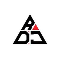 rdj triangolo lettera logo design con forma triangolare. monogramma di design del logo del triangolo rdj. modello di logo vettoriale triangolo rdj con colore rosso. logo triangolare rdj logo semplice, elegante e lussuoso.