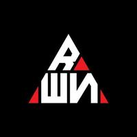 logo lettera triangolare rwn con forma triangolare. monogramma di design con logo triangolo rwn. modello di logo vettoriale triangolo rwn con colore rosso. logo triangolare rwn logo semplice, elegante e lussuoso.
