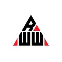 rww triangolo logo design lettera con forma triangolare. rww triangolo logo design monogramma. modello di logo vettoriale triangolo rww con colore rosso. rww logo triangolare logo semplice, elegante e lussuoso.