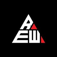 design del logo della lettera triangolare rew con forma triangolare. monogramma di design del logo del triangolo rew. modello di logo vettoriale triangolo rew con colore rosso. logo triangolare rew logo semplice, elegante e lussuoso.