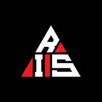 design del logo della lettera triangolare ris con forma triangolare. monogramma di design con logo a triangolo ris. ris triangolo modello di logo vettoriale con colore rosso. ris logo triangolare logo semplice, elegante e lussuoso.