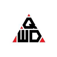 design del logo della lettera del triangolo qwd con forma triangolare. monogramma di design del logo del triangolo qwd. modello di logo vettoriale triangolo qwd con colore rosso. logo triangolare qwd logo semplice, elegante e lussuoso.