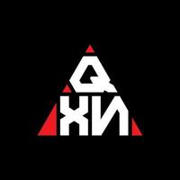 design del logo della lettera triangolare qxn con forma triangolare. monogramma del design del logo del triangolo qxn. modello di logo vettoriale triangolo qxn con colore rosso. logo triangolare qxn logo semplice, elegante e lussuoso.
