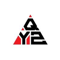 design del logo della lettera del triangolo qyz con forma triangolare. qyz triangolo logo design monogramma. modello di logo vettoriale triangolo qyz con colore rosso. logo triangolare qyz logo semplice, elegante e lussuoso.